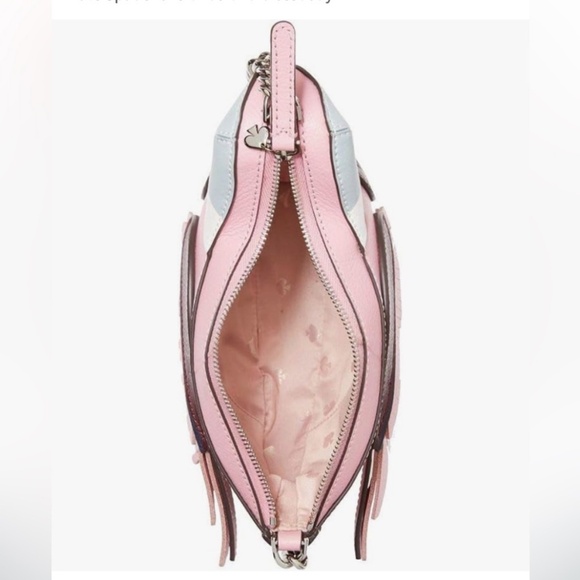 KATE SPADE LOVE BIRDS BAG Pink White Leather Crossbody Rare BNWT Limited - Picture 3 of 3